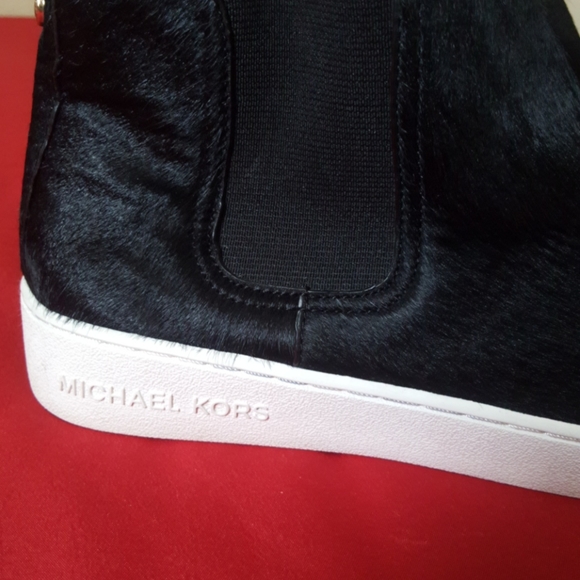 Michael Kors Calf Hair High Top Slip On Sneakers